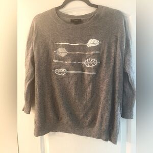 J Crew size M feather arrow lightweight sweater